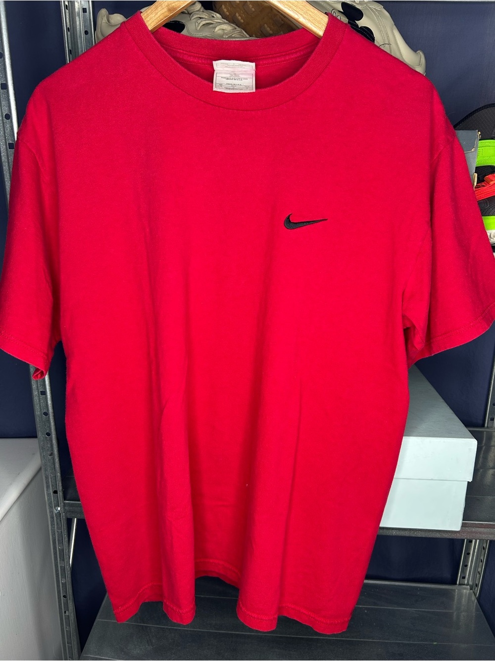 Vintage 90s Nike Red Made in USA Tshirt Size M Mens